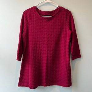 Kim rogers maroon 3/4 sleeve shirt